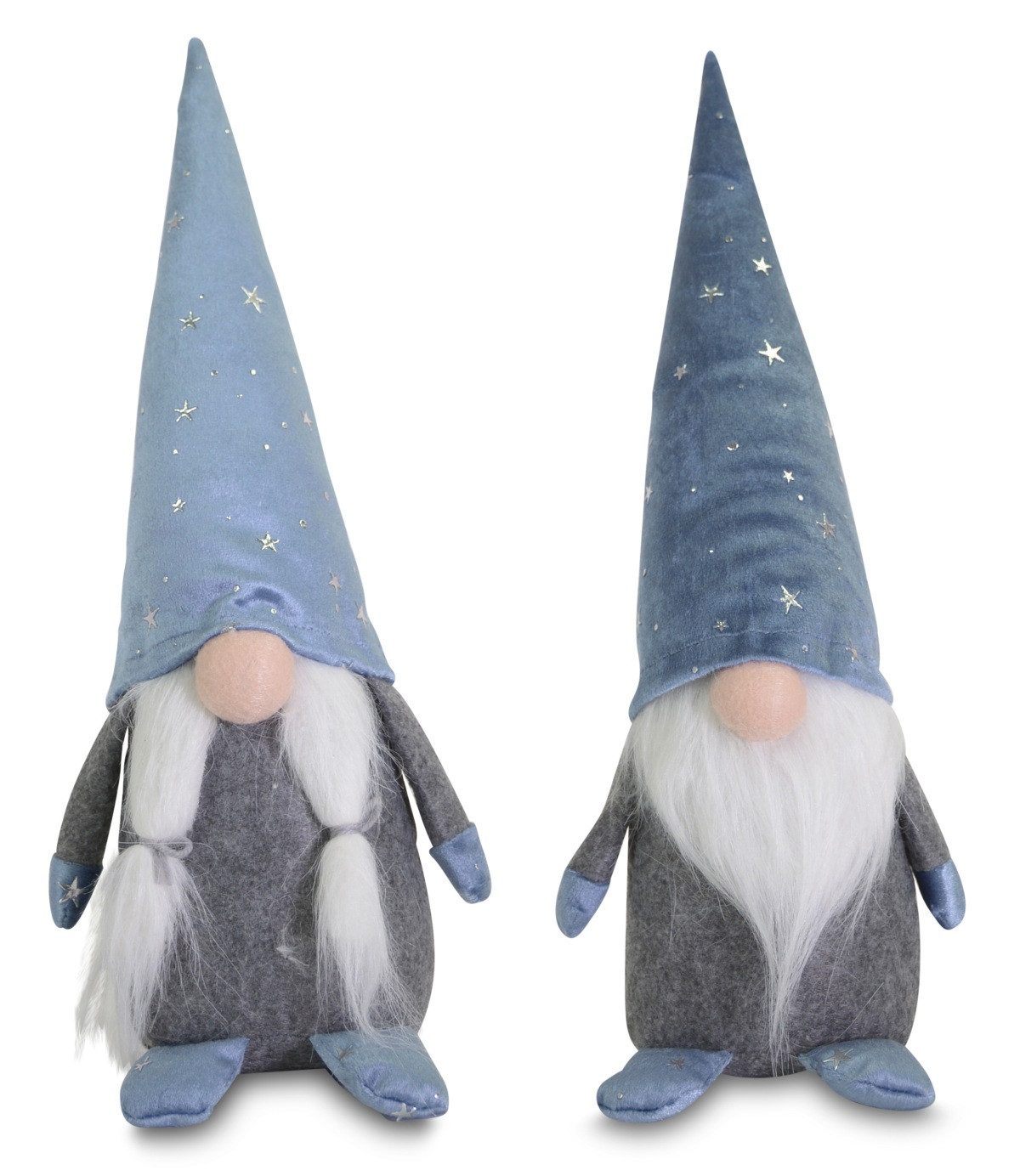 RIFFELMACHER & WEINBERGER Christbaumschmuck Wichtel 2er Set mit Sternenmütze Mann und Frau, B