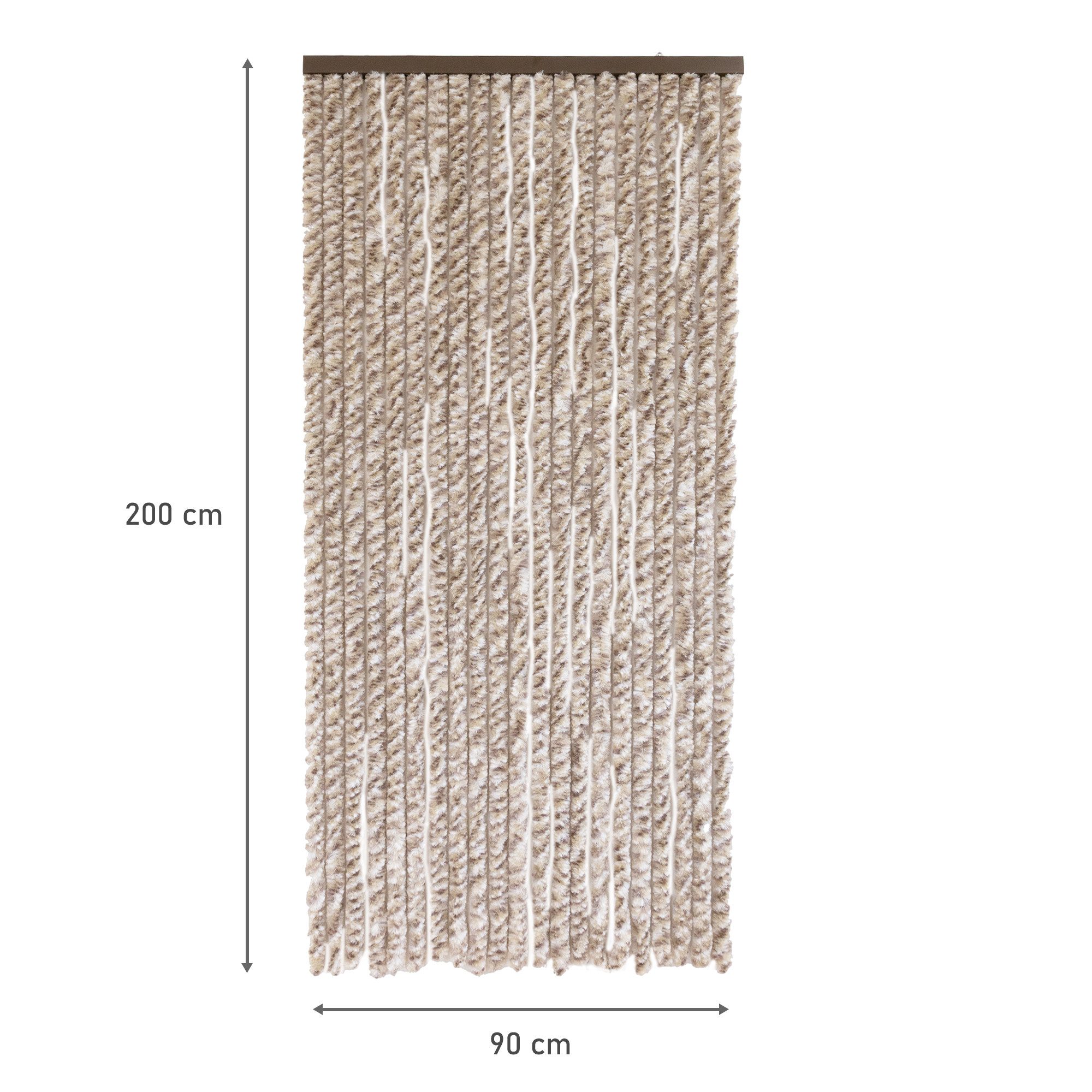 Lemodo Insektenschutz-Vorhang Flauschvorhang 90x200cm, Fliegenschutz, Türvorhang Wohnwagen, BxL: 90x200 cm