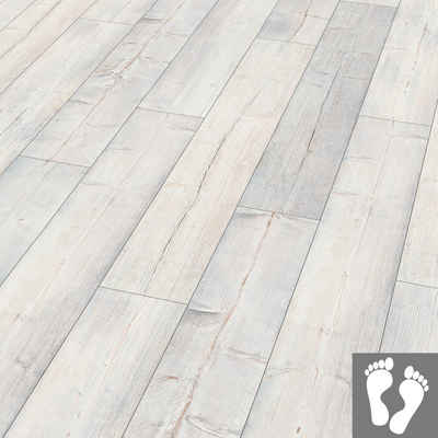 EGGER Korklaminat »Comfort EHC008 Villefort Pinie weiss«, Korkboden in Holzoptik, Bodenbelag: warm & leise, Packung, 8mm, 1,995m² - nachhaltiger Fußboden - hellgrau