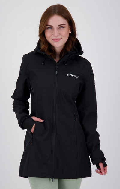 DEPROC Active Softshellmantel CAVELL LONG WOMEN CS Long jacket auch in Großen Größen erhältlich