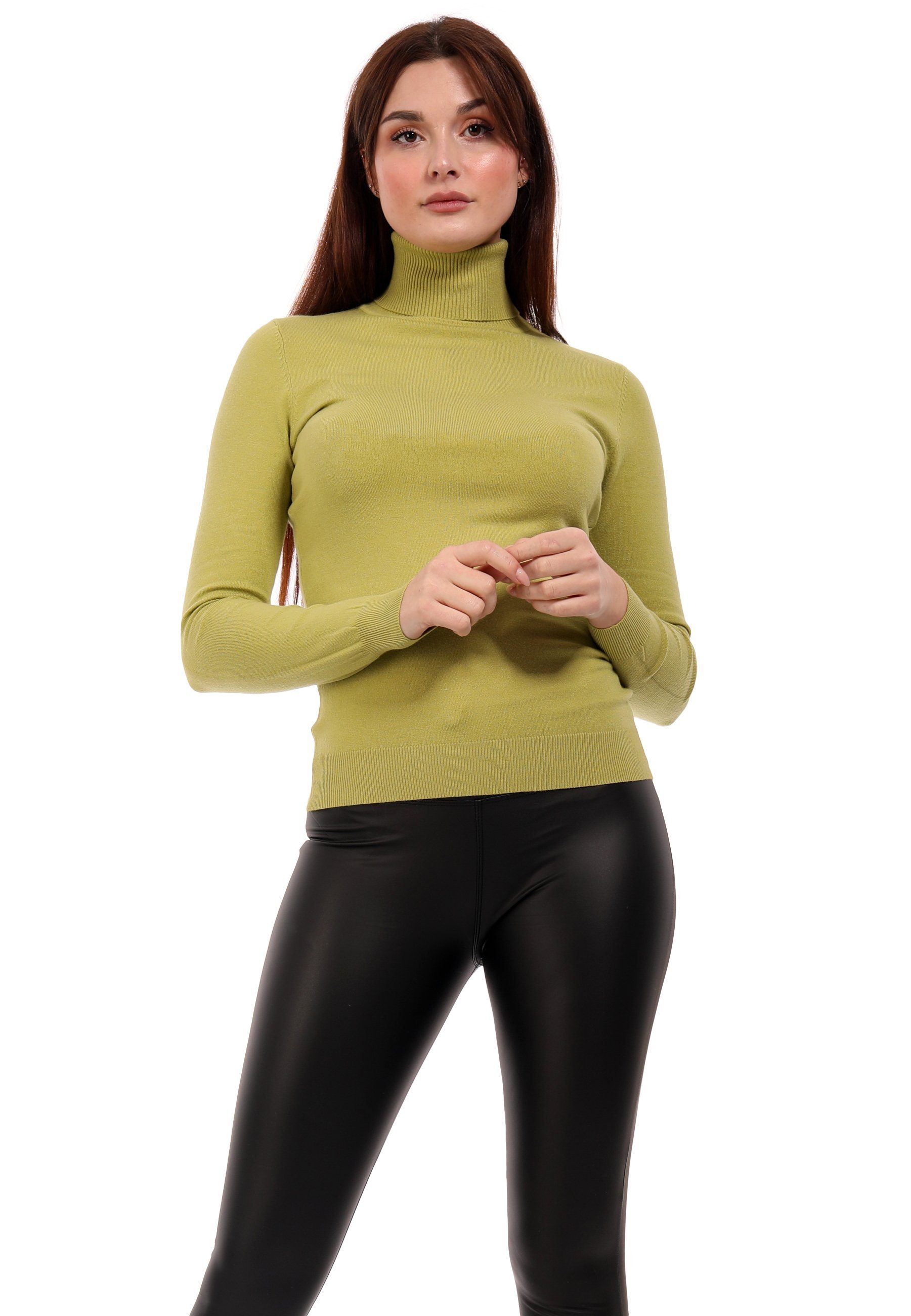 YC Fashion & Style Rollkragenpullover Basic Rollkragen Пуловеры Casual Rolli Freizeit Elegant (1-tlg) in Unifarbe