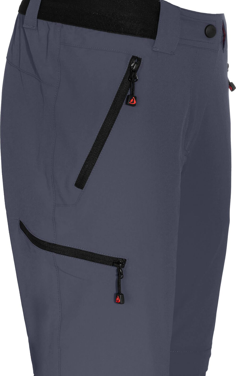Bergson Outdoorhose VIDAA COMFORT Zipp Off (slim) Damen Wanderhose, leicht strapazierfähig, Normalgrößen, grau/blau