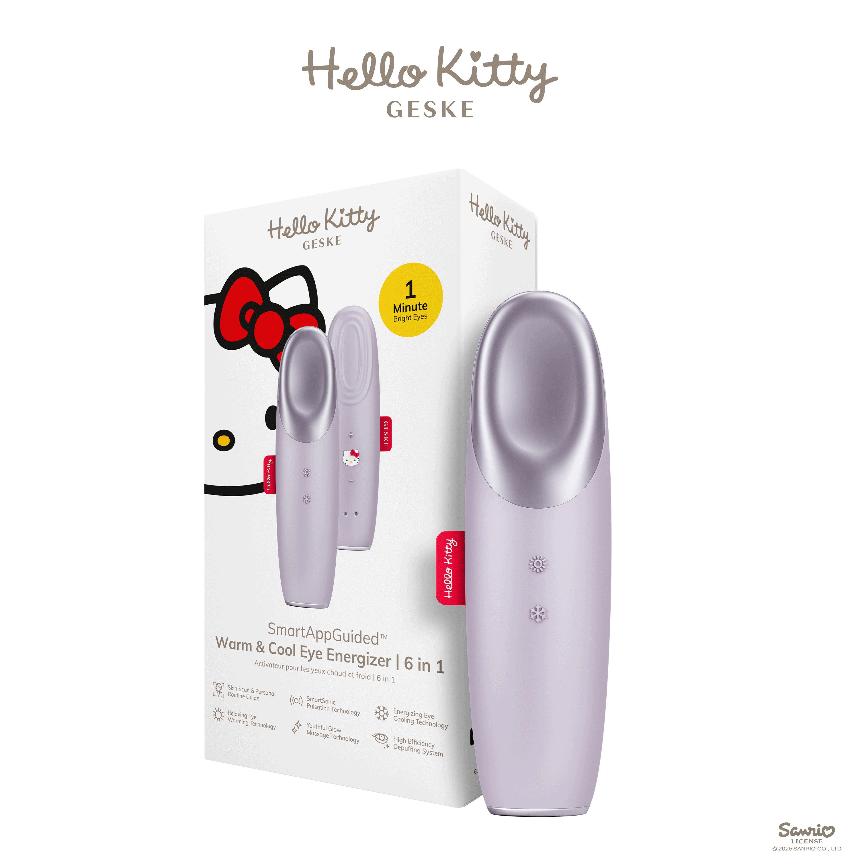 GESKE German Beauty Tech Augen-Roll-on SmartAppGuided™ Warm & Cool Eye Energizer 6 in 1, 2-tlg., Gerät inkl. kostenloser APP (SmartAppGuided Device), Mit der GESKE App erhältst Du deine personalisierte Hautpflegeroutine.