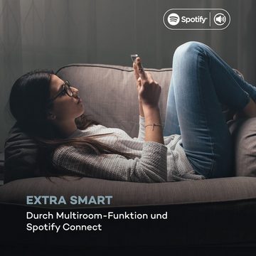 Auna Connect System Stereoanlage (Internet/DAB+/FM Radio, 30 W, Internetradio Küchenradio Digitalradio mit Bluetooth Musikanlage)