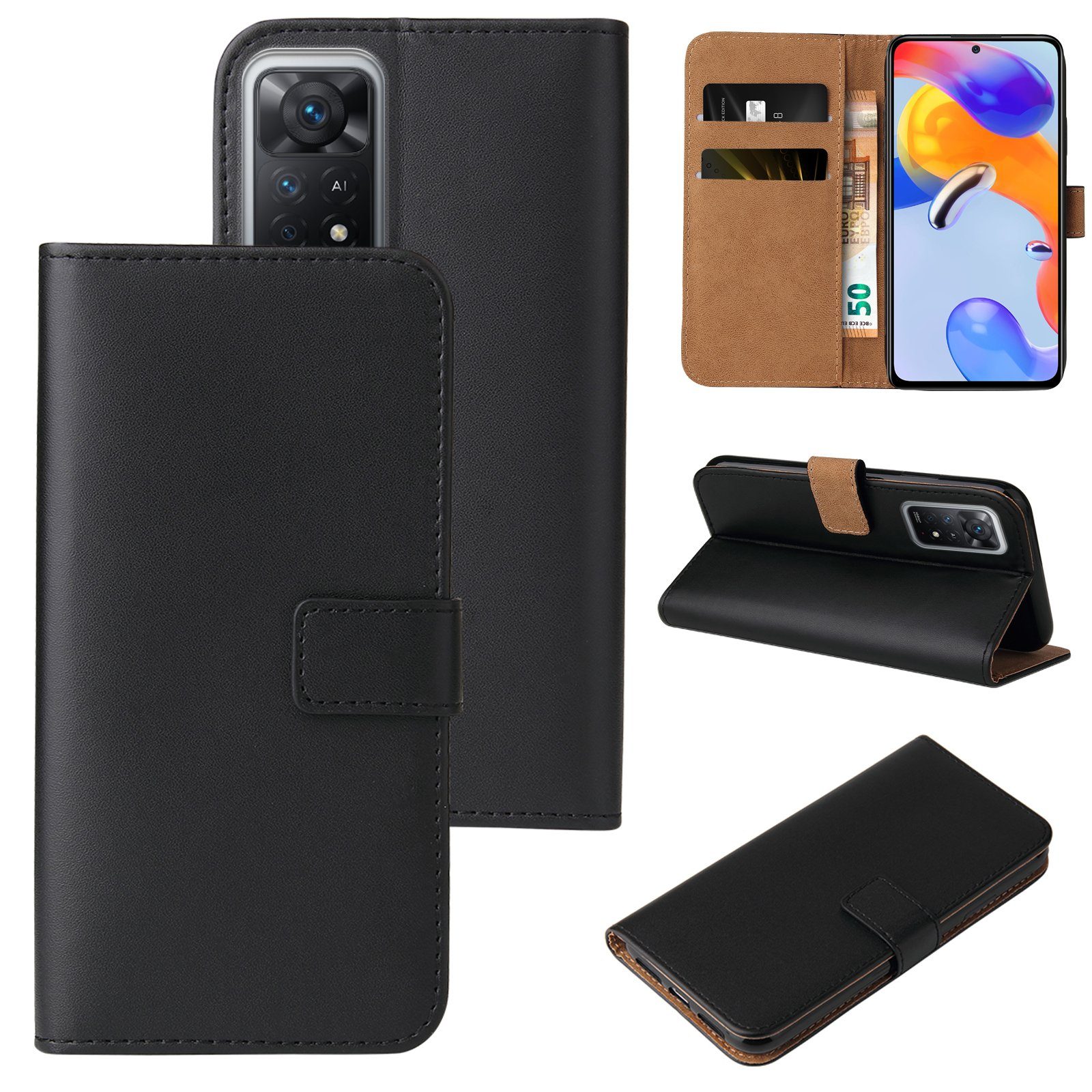 Tec-Expert Handyhülle Klapp Hülle für Xiaomi Redmi Note 11 Pro 6.67 Zoll, 6.67, Flip Case für Xiaomi Redmi Note 11 Pro