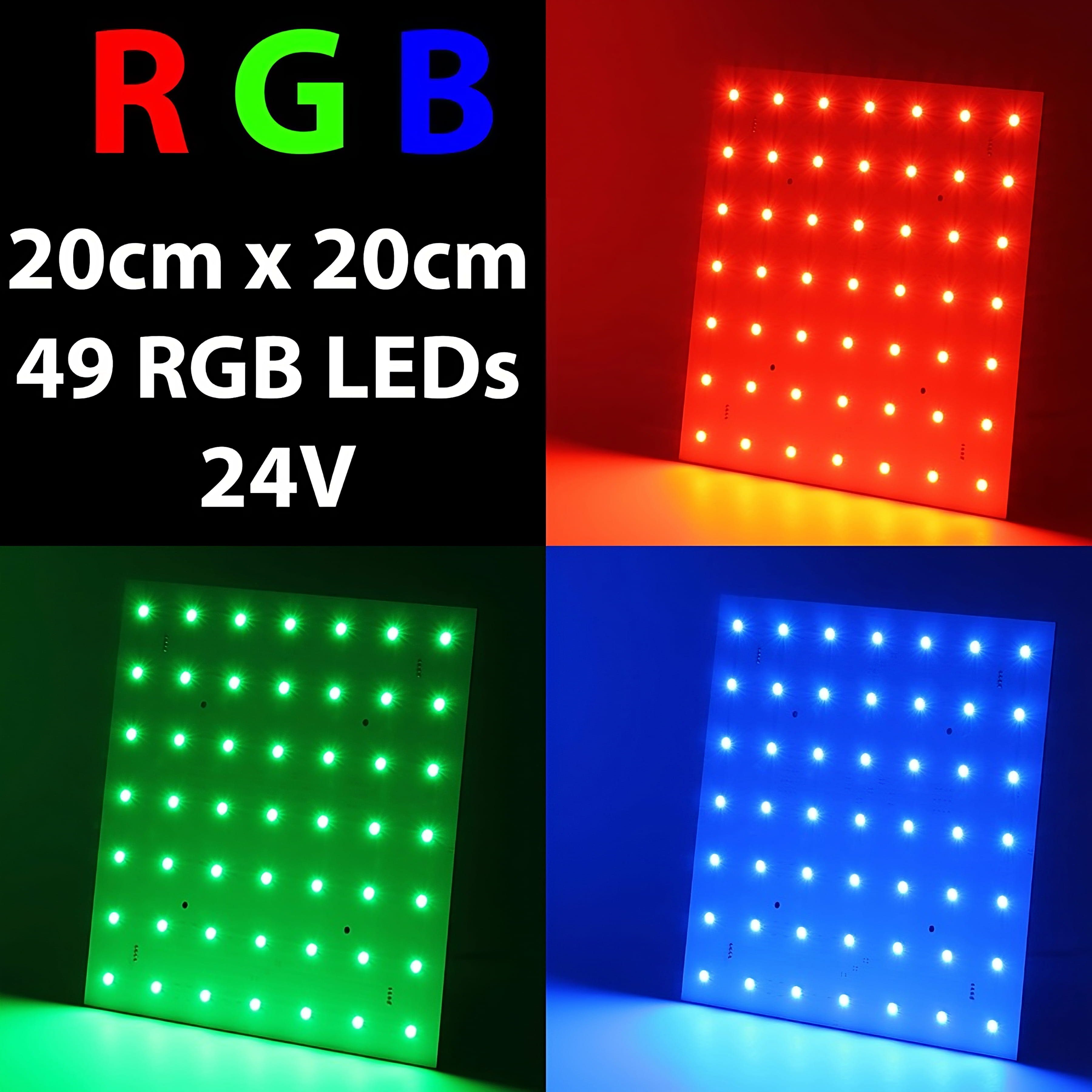 20x20cm LED Ogeled Lichtbox 24V Modul Matrix LED – RGB eckig