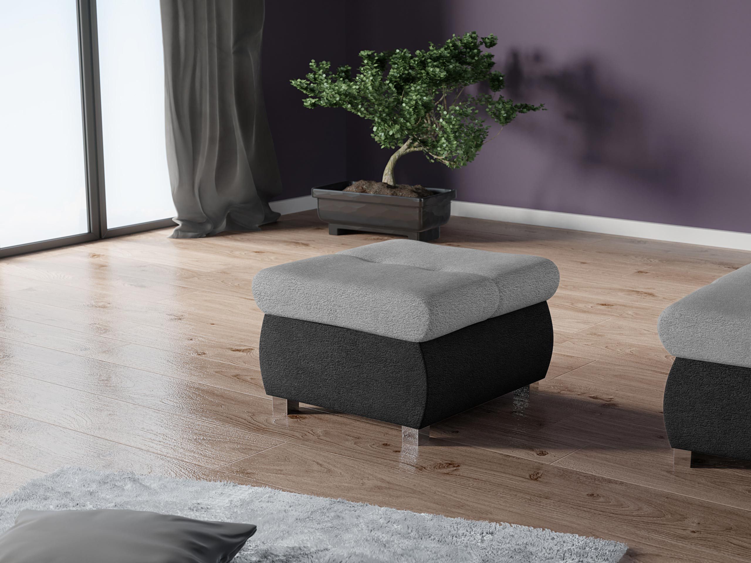 MIRJAN24 Polsterhocker Orkan Klein, Holzkonstruktion, 60x60x39 günstig online kaufen