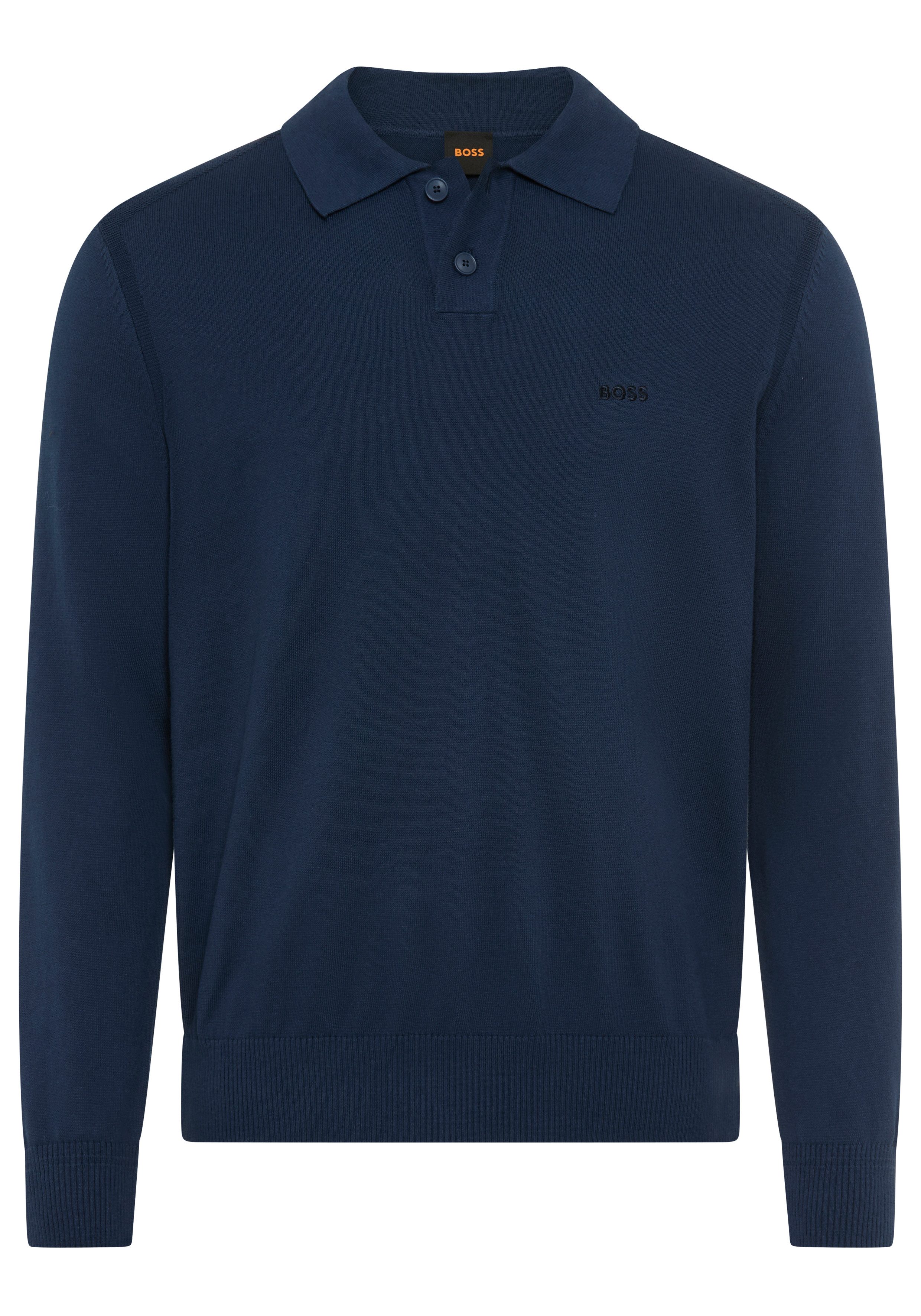 BOSS ORANGE Polokragenpullover Asac mit Logo-Stickerei