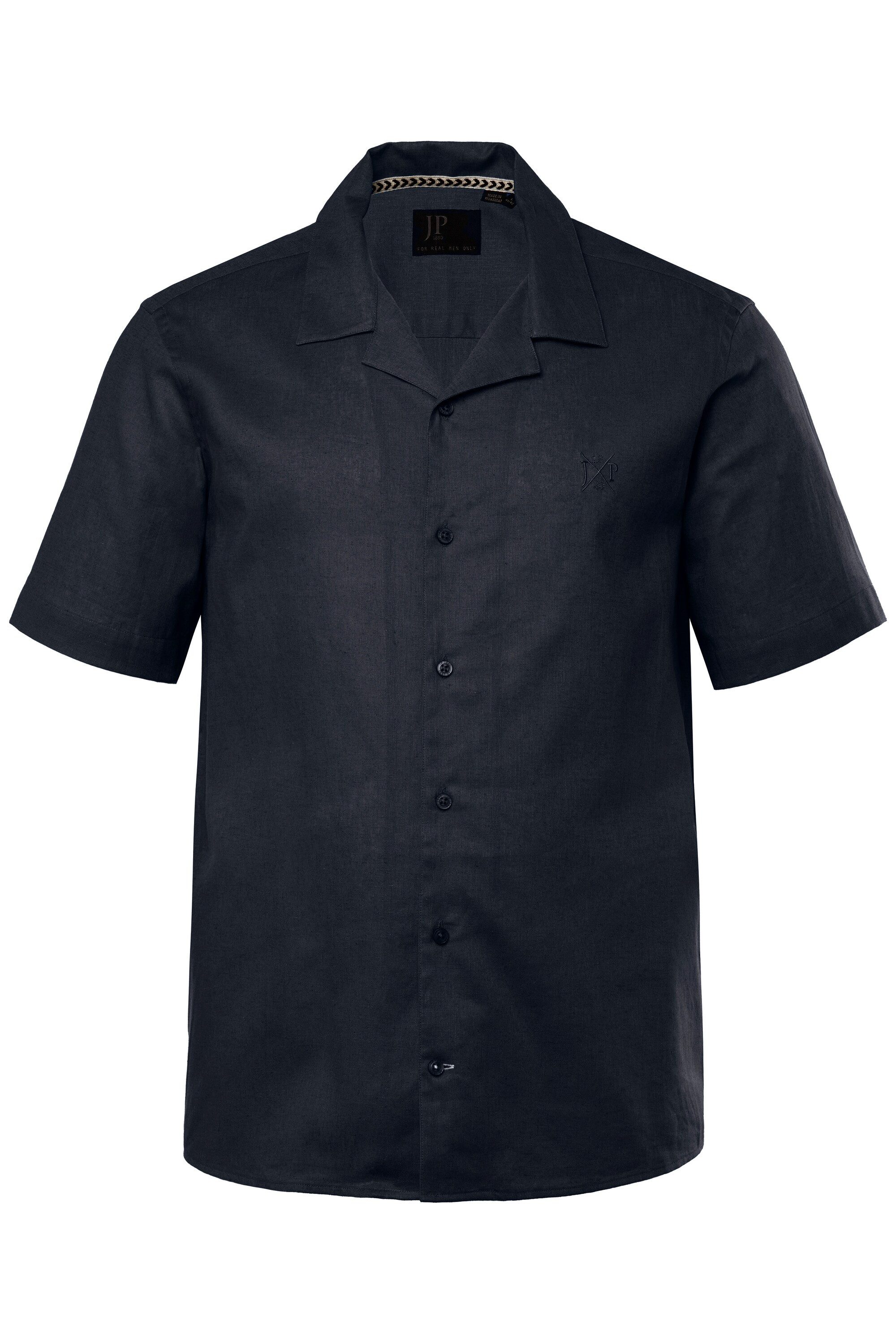 JP1880 Kurzarmhemd Hemd Halbarm Leinenmix Kubakragen günstig online kaufen
