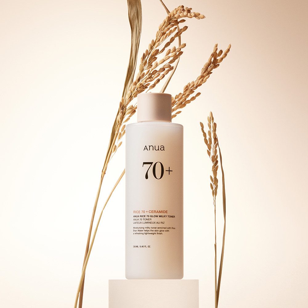 Anua Toner RICE 70 GLOW MILKY TONER, für trockene Haut, spendet Feuchtigkeit und stärkt die Hautbarriere