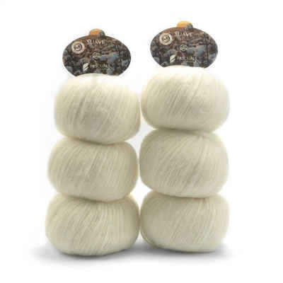 Pascuali 6 Knäuel Pascuali Suave naturbelassen. Strickwolle aus 100% Baumwolle zum Stricken und Häkeln Häkelwolle