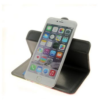 K-S-Trade Handyhülle für Apple iPhone 14 Pro Max, Schutz Hülle 360° Wallet Case ''live life love'' Tasche Handy