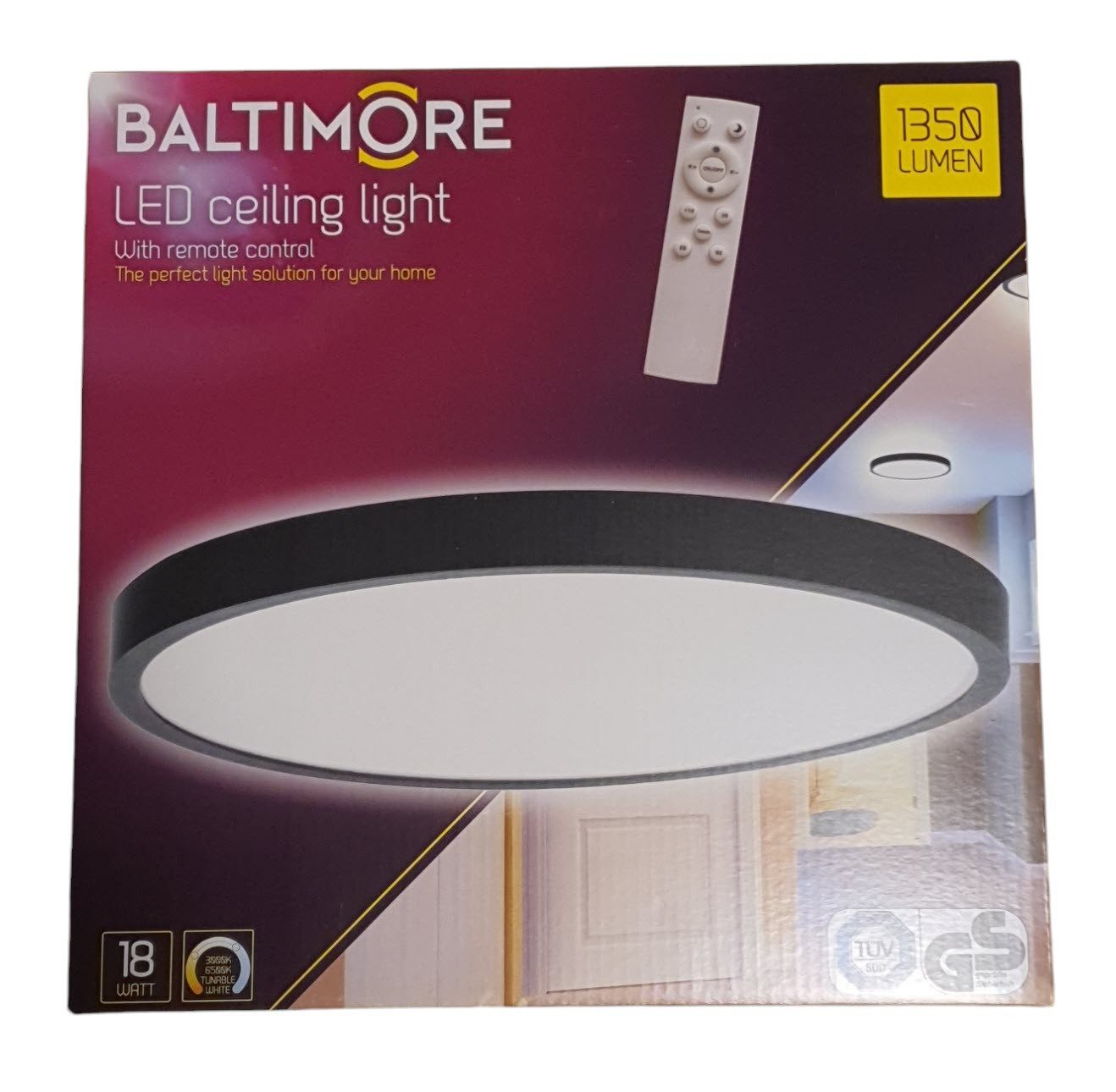 ZD Trading LED Deckenspot LED-Deckenlampe mit Fernbedienung dimmbar, Tageslichtweiß