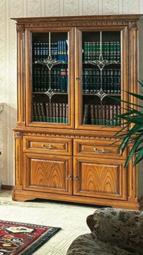 Xlmoebel Vitrine Traditionsstil-Glasvitrine aus hochwertigem Holz mit elegantem Design (Klassische Vitrine Vitrinenschrank Vitrinen - Model OK2) Hergestellt in Europa