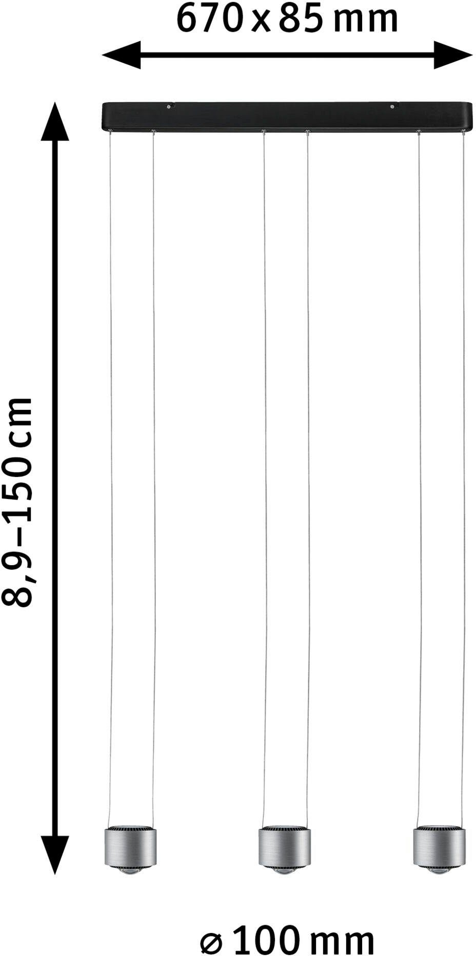 Paulmann LED Pendelleuchte Aldan, LED fest integriert, Warmweiß