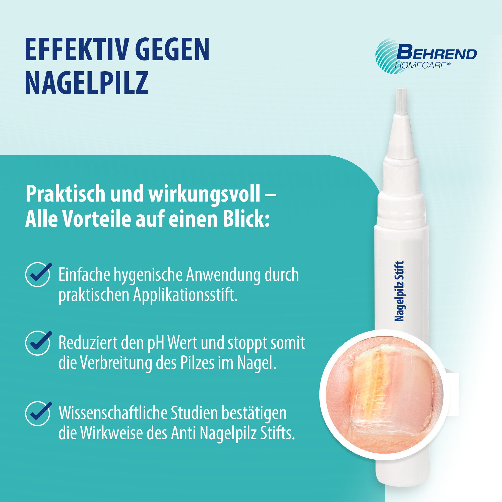 Behrend Homecare Nagelpilz-Behandlungsstift Behrend Homecare – Nagelpilz Stift für eine schnelle Behandlung