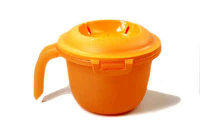 Tupperware Mikrowellenbehälter Junior-Reis-Meister 550 ml orange/weiß + SPÜLTUCH