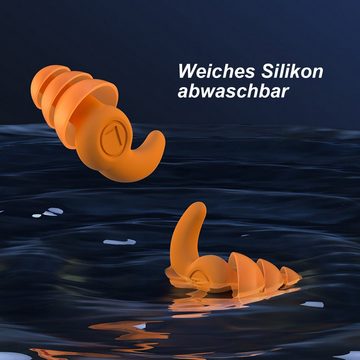 LeiGo Schwimm-Ohrstöpsel Ear Plugs Swimming 4 paar, Ear Plugs Diving Swimming Ear, Plugs Sleeping Ear
