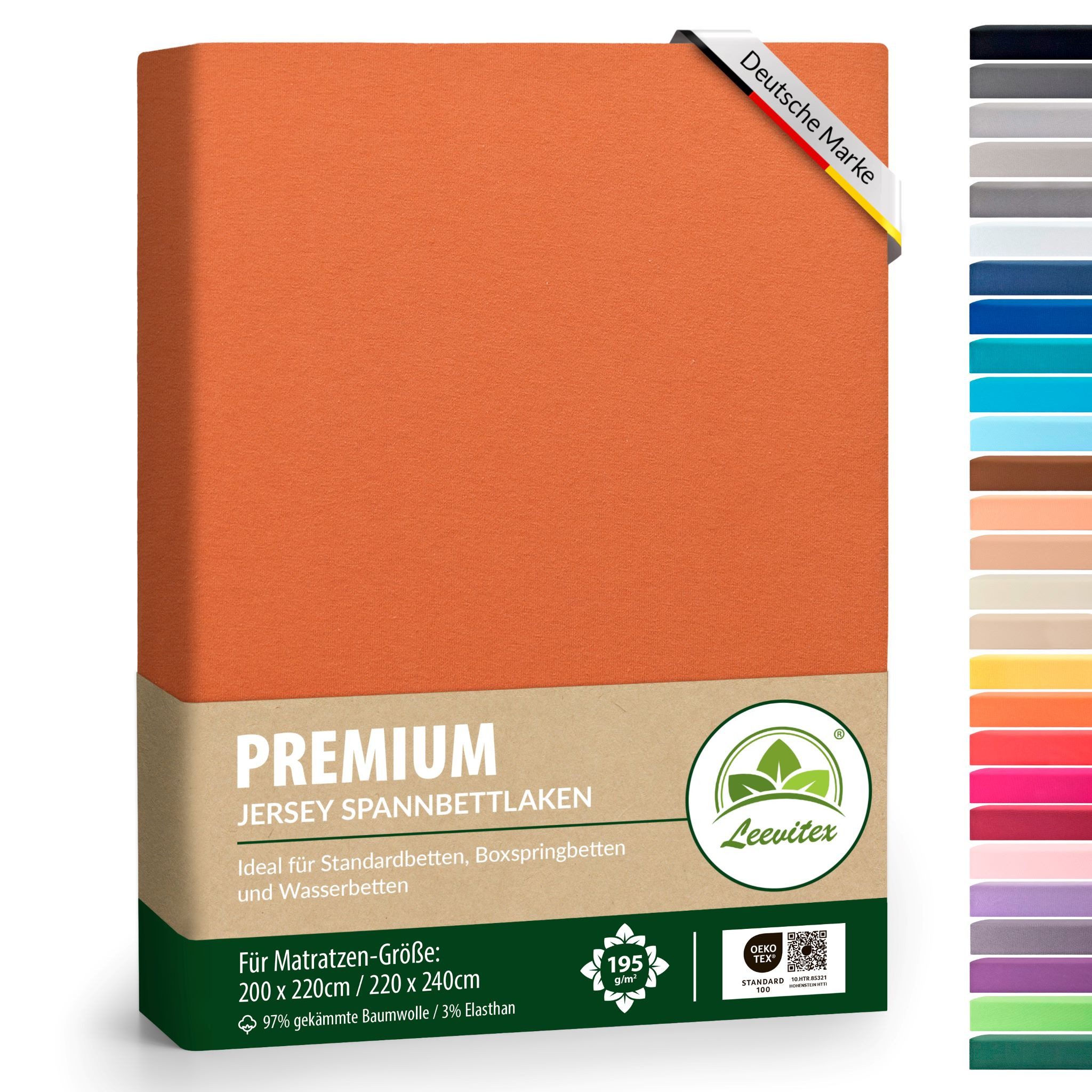 leevitex® Spannbettlaken Premium 195, Gummizug: Rundum, günstig online kaufen