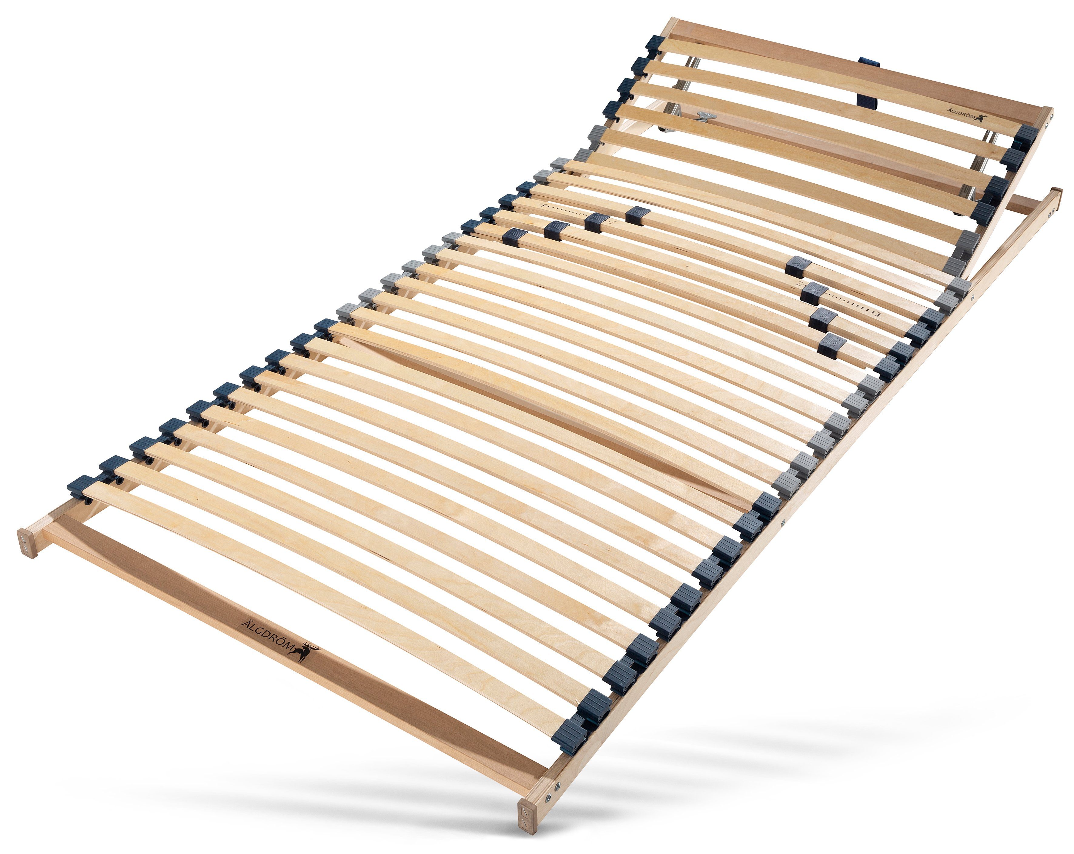 Lattenrost Randsfjord, 90x200, 140x200 cm und weiteren Größen, Älgdröm, Kopfteil manuell verstellbar, Fußteil nicht verstellbar, Lattenrost für alle Matratzen, langlebig, ergonomisch, 7-Zonen