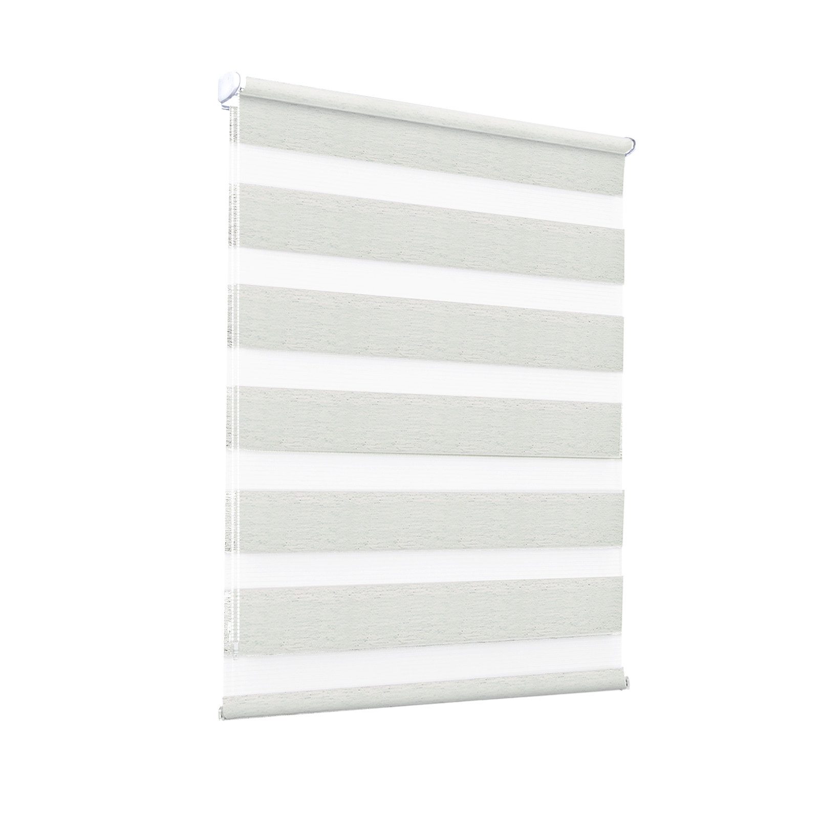 Doppelrollo ohne Bohren 130cm/150cm/230cm, OUBO, freihängend, verspannt, Klemmfix, Klemmträger, Für Fenster und Tür mit Klemmträger lichtdurchlässig verdunkelnd