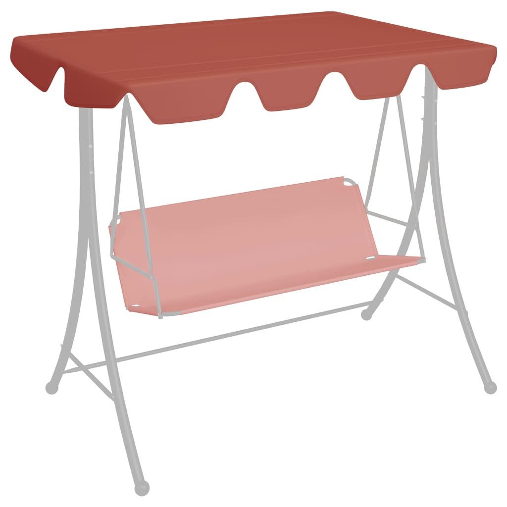 vidaXL Hollywoodschaukel Ersatzdach für Hollywoodschaukel Terrakotta-Rot 150130x70105 cm