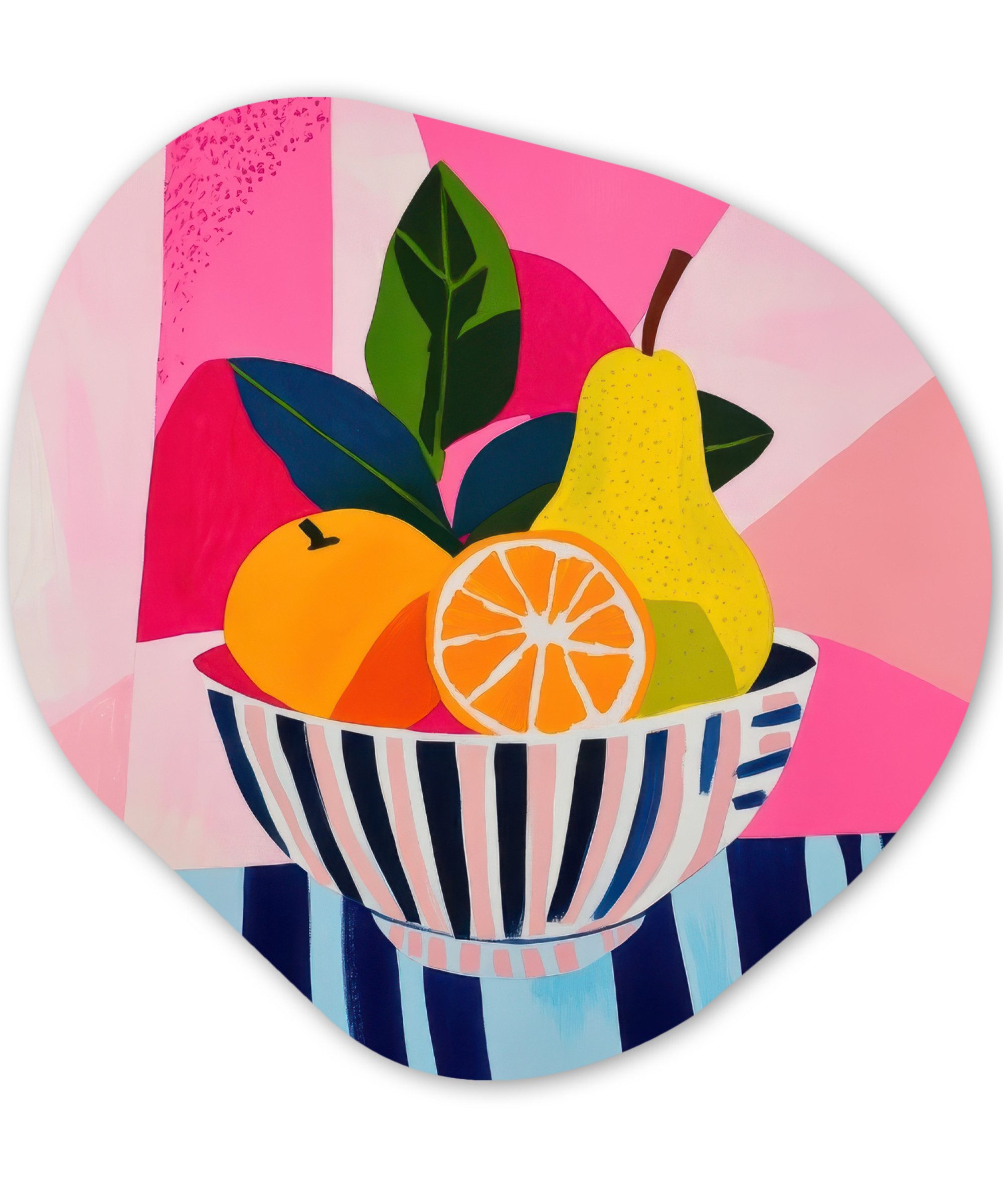 MuchoWow Gemälde Obst - Abstrakter Hintergrund - Rosa, Fotodruck (1 St), Wandbild Abstrakt, Wohnzimmer Schlafzimmer Wanddekoration, 40x40 cm