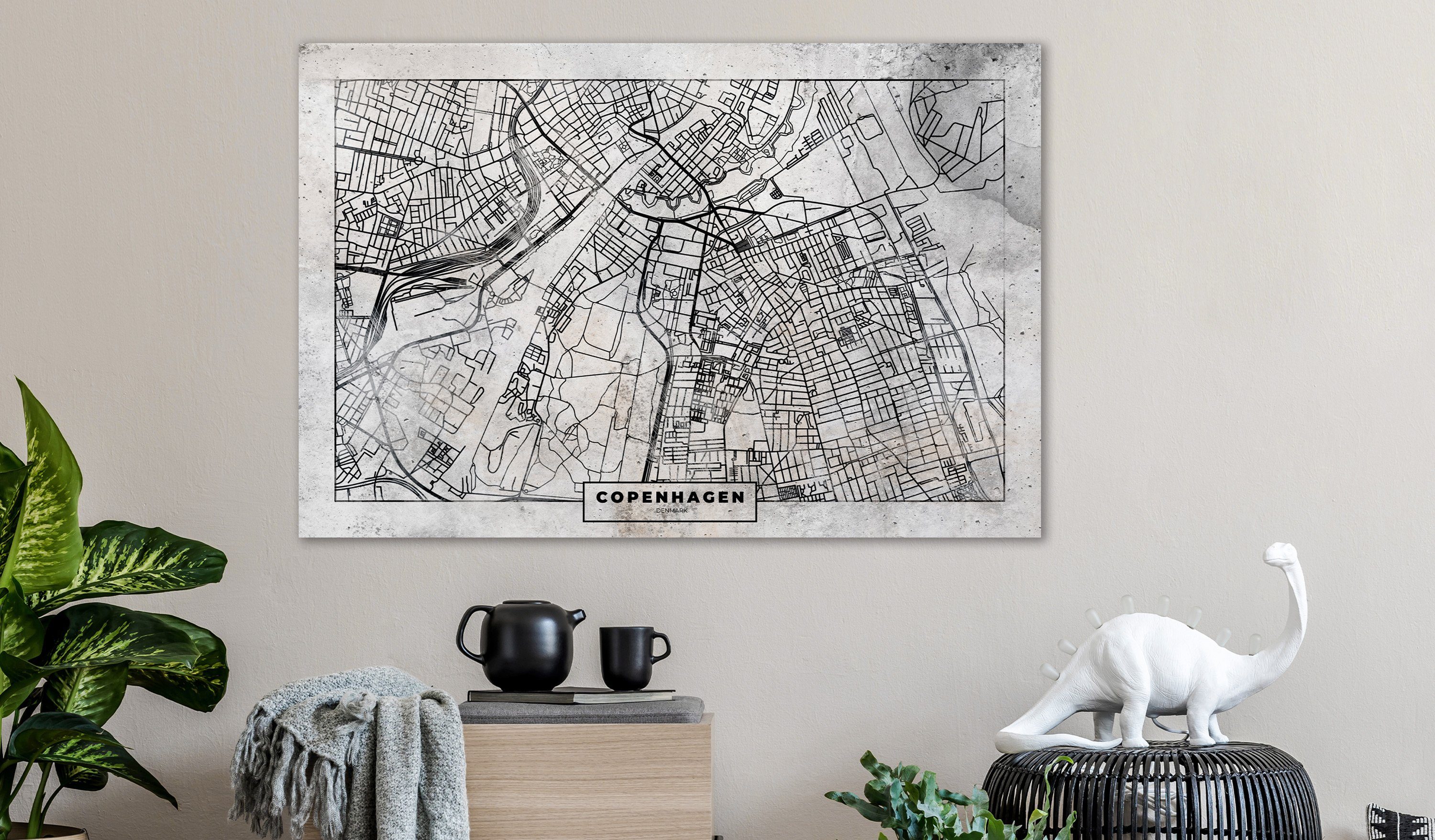 Artgeist Pinnwand Copenhagen Plan [Cork Map]