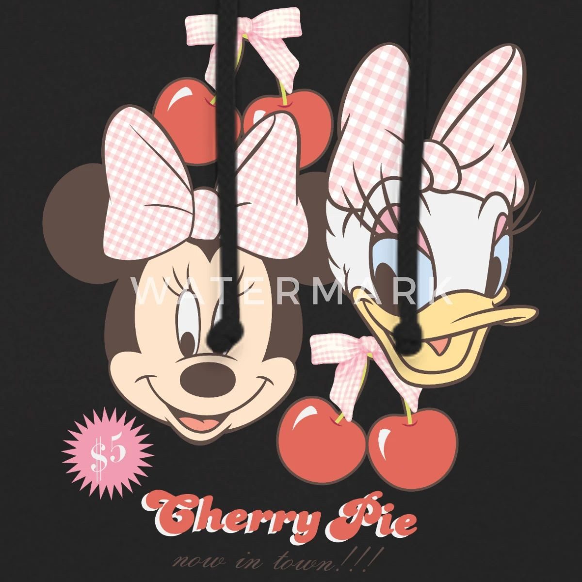 Spreadshirt Hoodie Mickey & Minnie Cherry Pie Minnie & Daisy Unisex Hoodie (1-tlg)