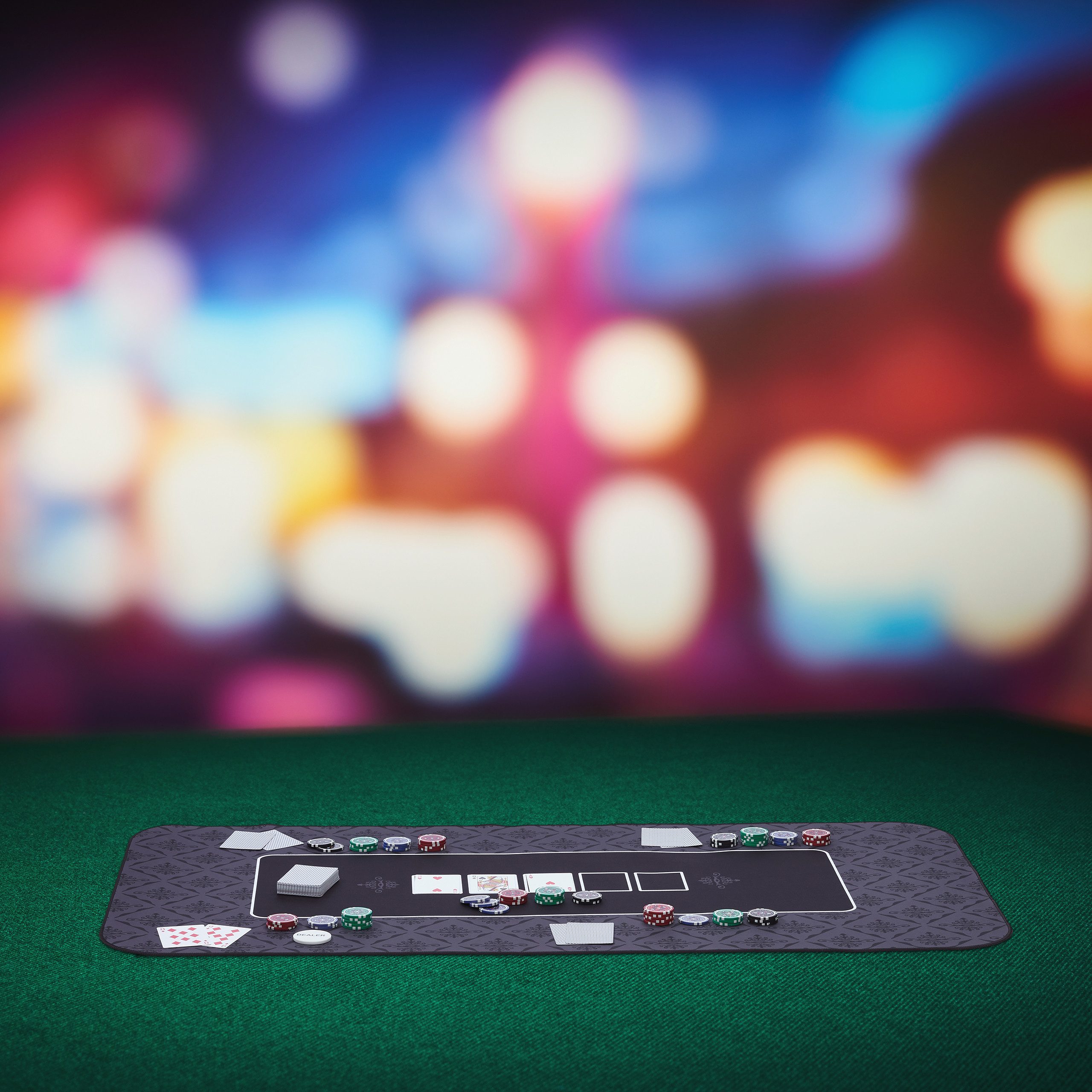 relaxdays Spieltisch Pokermatte 100x60, Schwarz günstig online kaufen