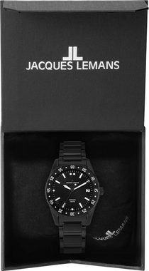 Jacques Lemans Keramikuhr Liverpool, 42-10D, Quarzuhr, Armbanduhr, Herrenuhr, Datum, Leuchtzeiger
