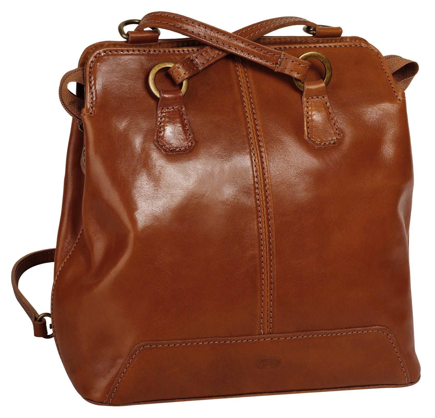 Piké Cityrucksack, echt Leder, Made in Italy