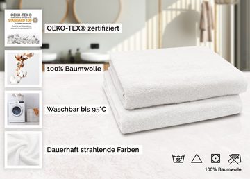 ZOLLNER Badetücher, Walkfrottier (2-St), 100 x 150 cm, 100% Baumwolle, vom Hotelwäschespezialisten