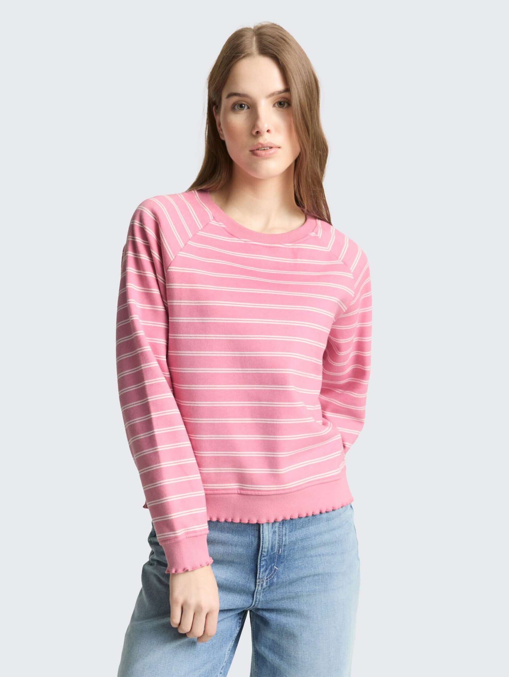 TOM TAILOR Denim Sweatshirt Strick & Sweatshirts Sweatshirt mit Streifenmus günstig online kaufen