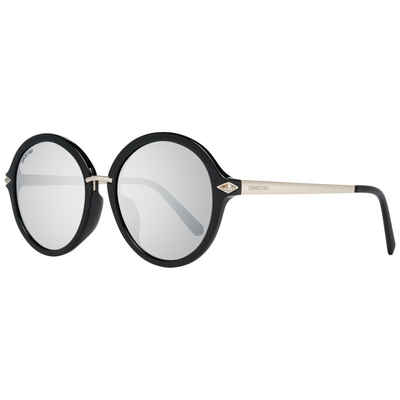 Swarovski Sonnenbrille SK0188 5901B silber verspiegelte Brillengläser, Fassung mit Swarovski Kristallen
