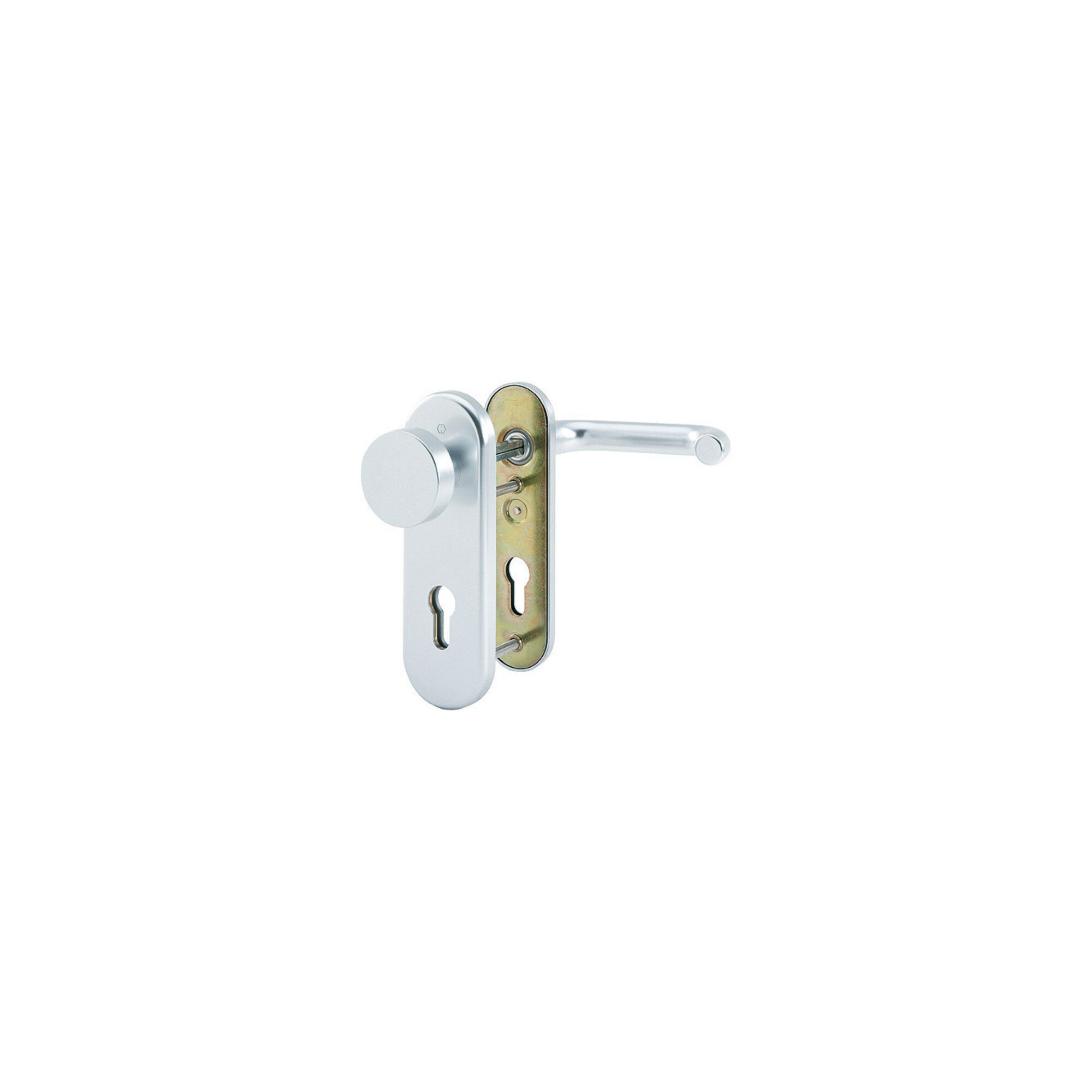 HOPPE Schutz-Wechselgarnitur HOPPE ZT-SI-WSG,Paris 58/3331K/353K-1/138L oval,PZ E72,F1 eloxiert