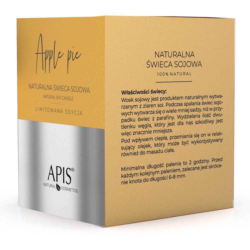 Apis Natural Cosmetics Duftkerze APIS APPLE PIE, Natürliche Duft- und Massagekerze