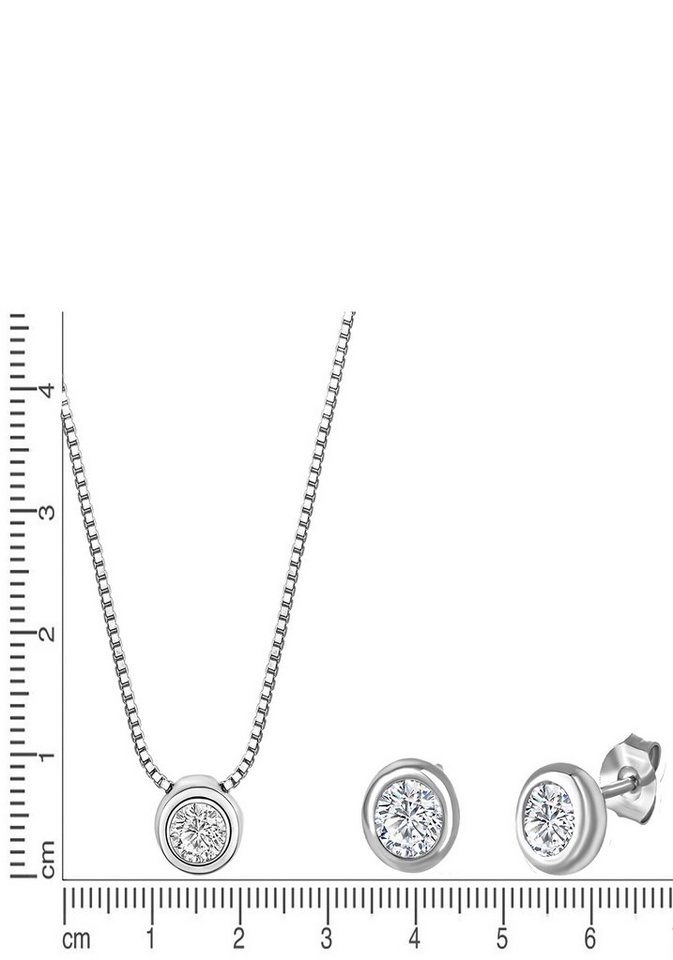 Firetti Schmuckset Multipack Schmuck Geschenk Silber 925 Halskette  Ohrstecker (Set, 3-tlg), am Strand, zu Kleid, Sneakers! Anlass Geburtstag  Weihnachten