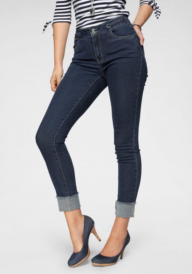 Arizona Skinny-fit-Jeans »Mit Tunnelzug und Ösen« High Waist online ...