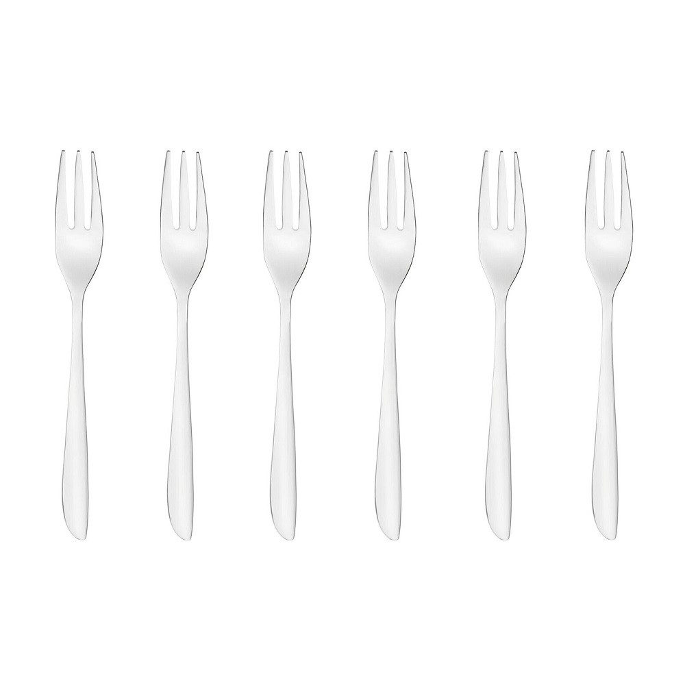 sambonet Besteck-Set Sambonet Leaf Mirror Stahl Kuchengabeln-Set 6-tlg., 6 Personen, Edelstahl