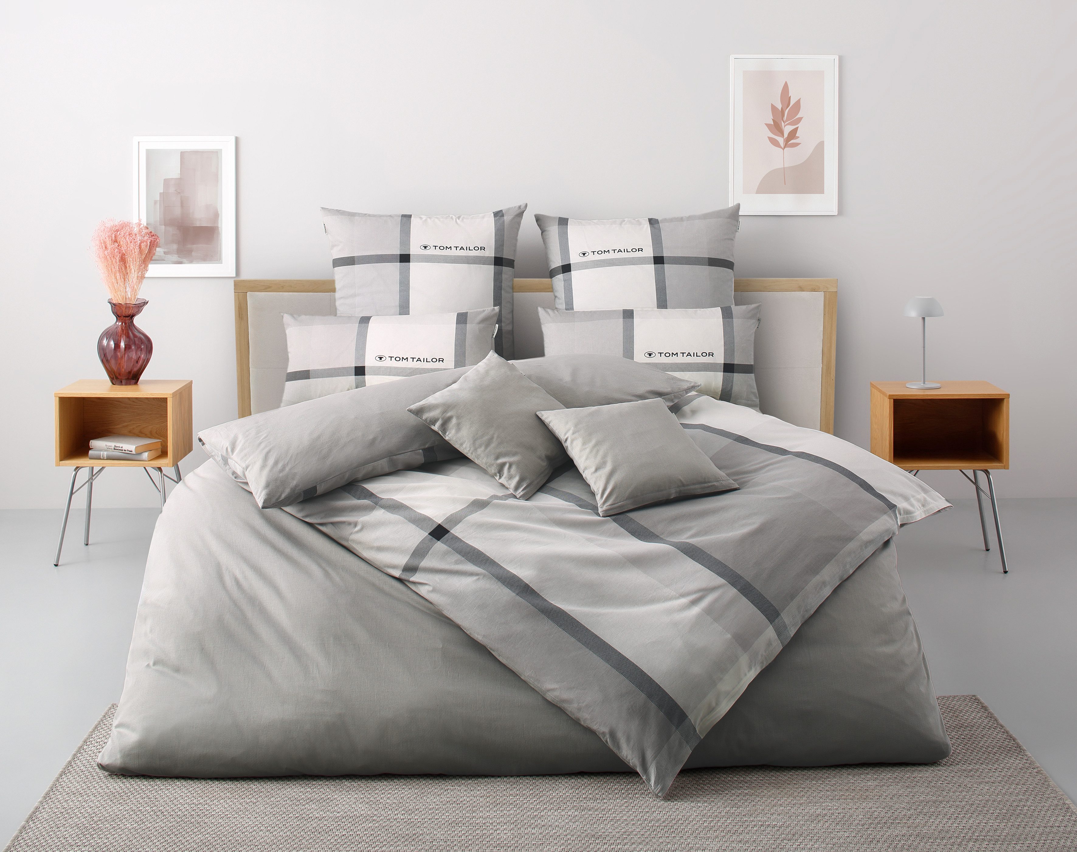 TOM TAILOR HOME Bettwäsche Lenny, Renforcé, 3 teilig, mit GRATIS-Zugabe: Kissenhülle 1tlg., in Biber und Renforcé erhältlich