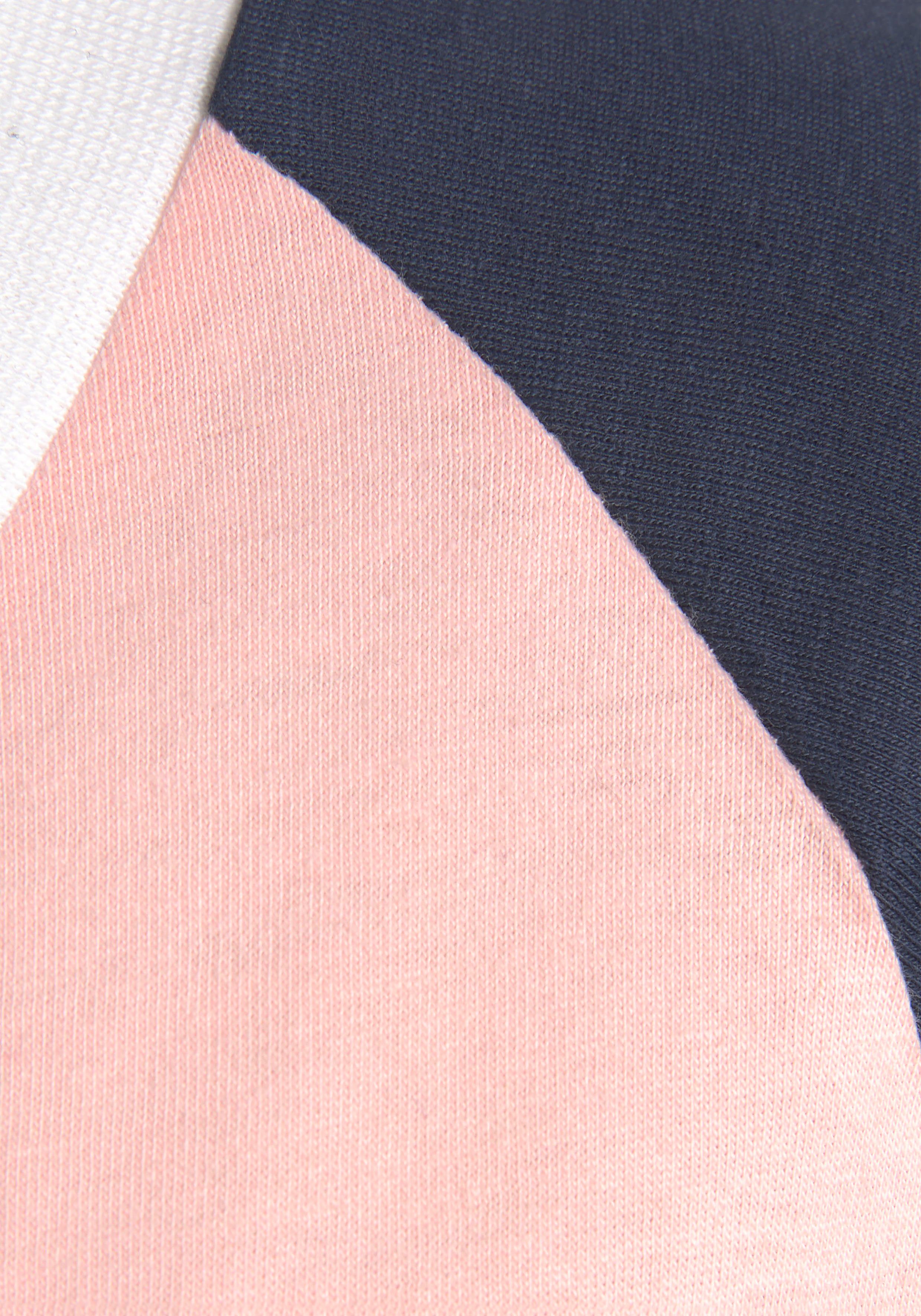 tlg., Raglanärmeln Stück) (2 rosa-dunkelblau KangaROOS Pyjama mit kontrastfarbenen 1
