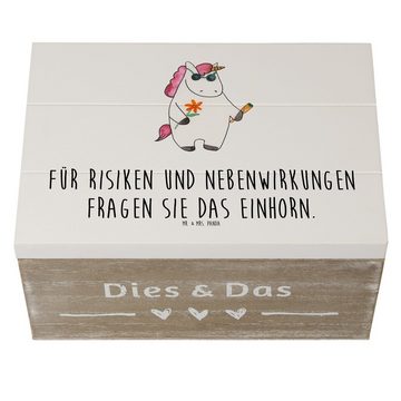 Mr. & Mrs. Panda Dekokiste 22 x 15 cm Einhorn Woodstock - Weiß - Geschenk, Unicorn, Kiste, Dekok (1 St), Stilvolles Design