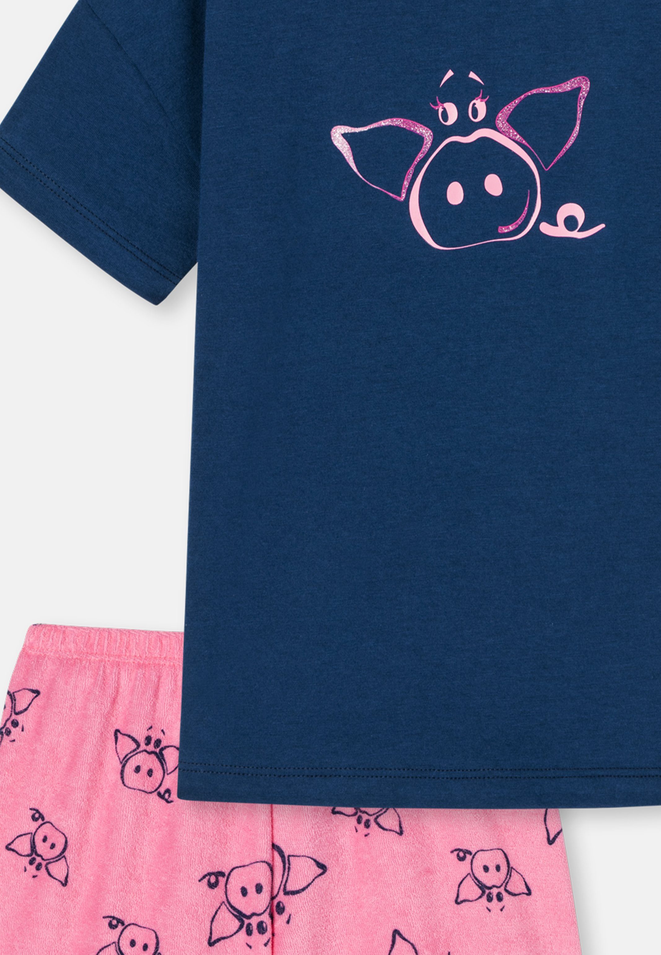2 World - (Set, Schlafanzug mit tlg) Baumwolle süßem Kurzer Girls Schiesser Schlafanzug - Pyjama Print