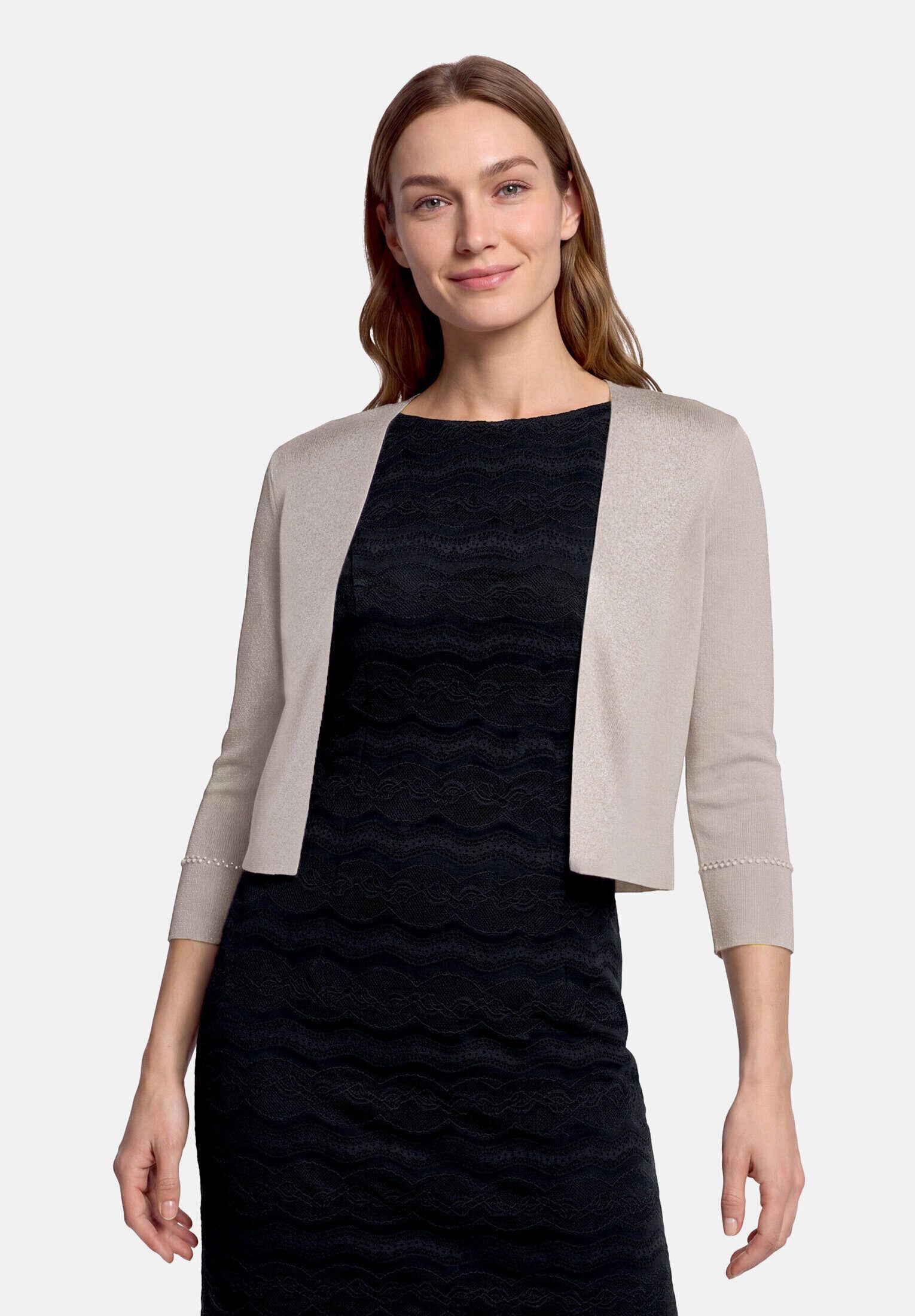 Vera Mont Strickjacke Damen ohne Verschluss (1-tlg) Glitzer