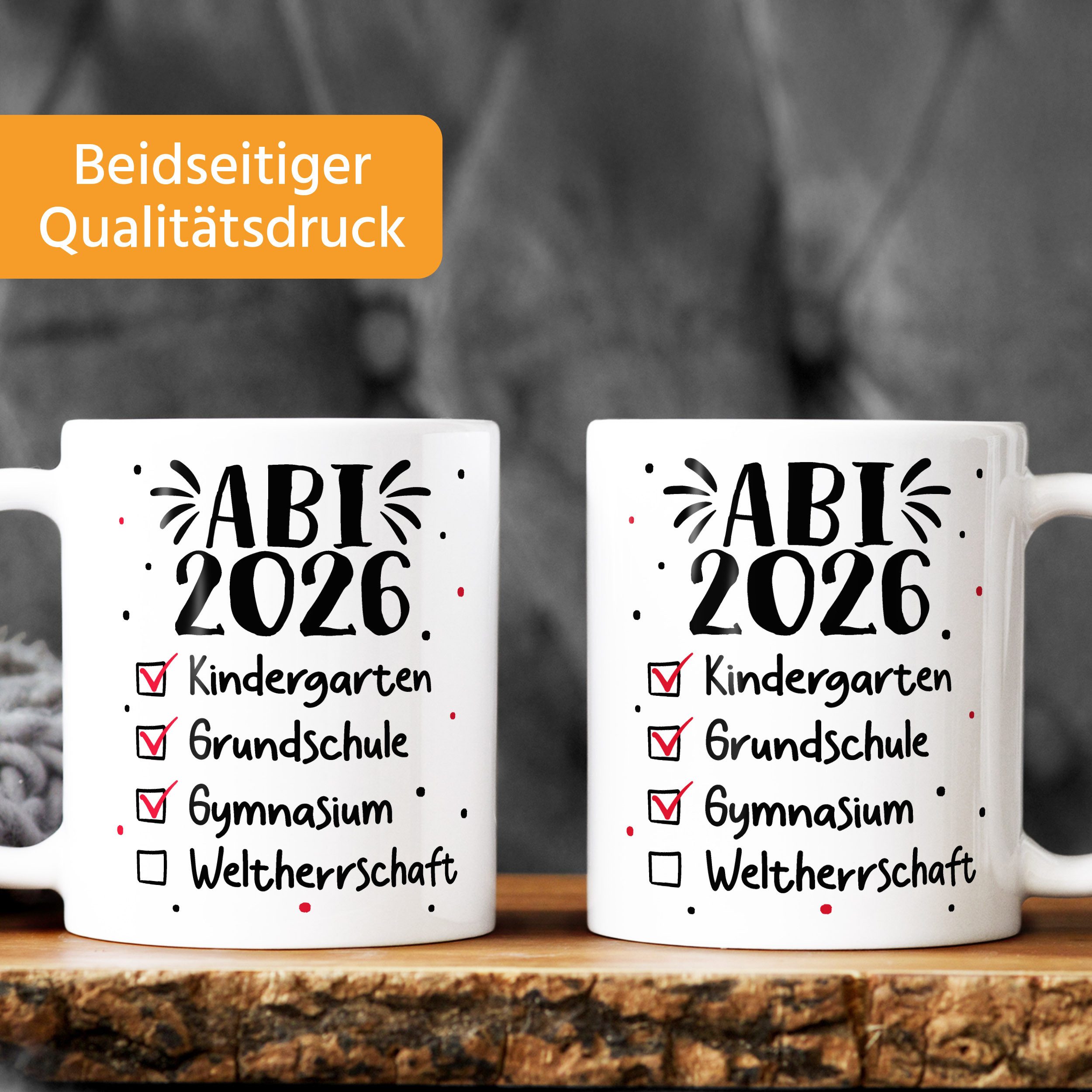 MoonWorks Tasse Kaffee-Tasse Abitur 2026 - Geschenk Abschluss Abiturienten - To Do, Keramik