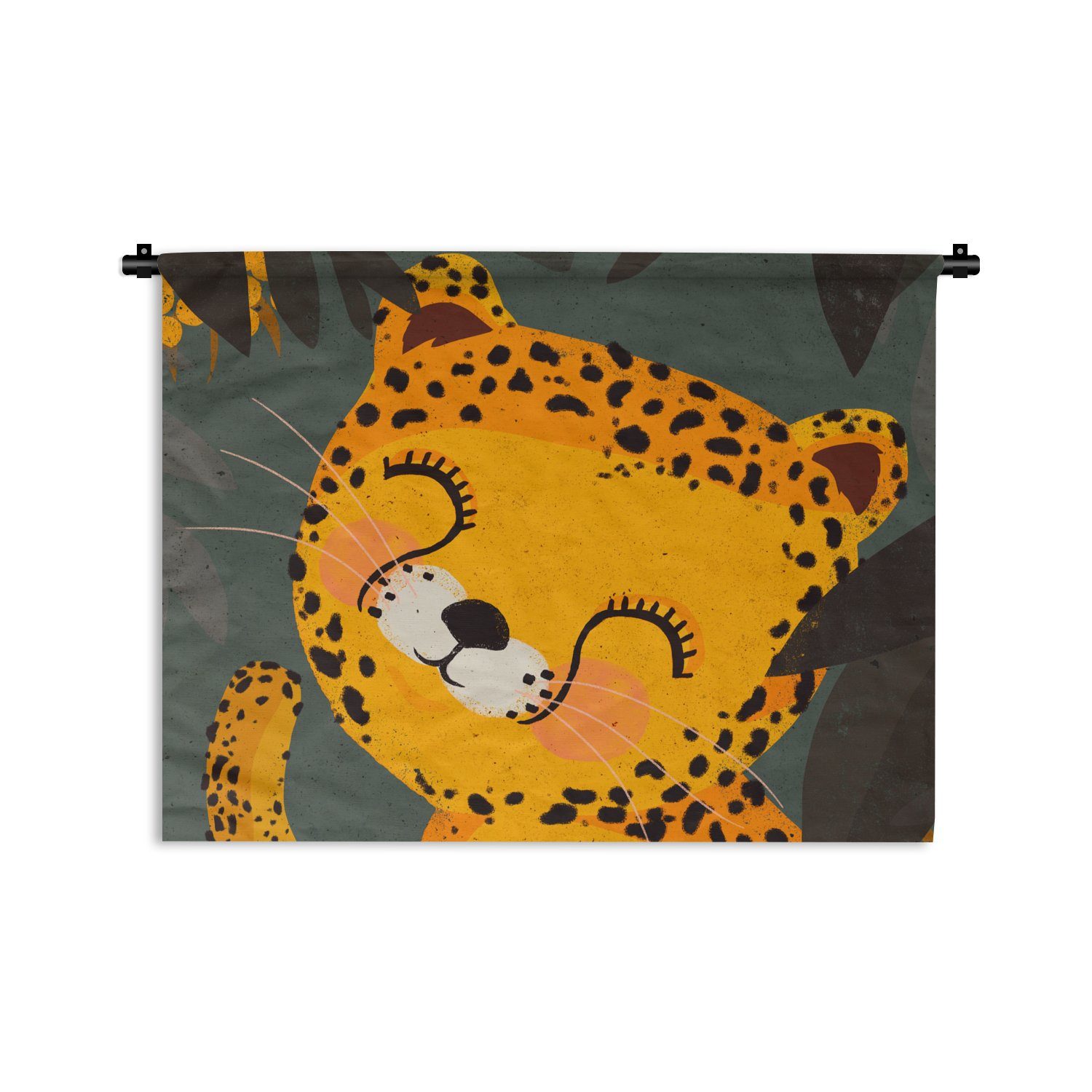 MuchoWow Wanddekoobjekt Gepard - Tiere - Dschungel - Kinder, Wanddeko für Wohnzimmer, Schlafzimmer, Kleid, Wandbehang, Kinderzimmer