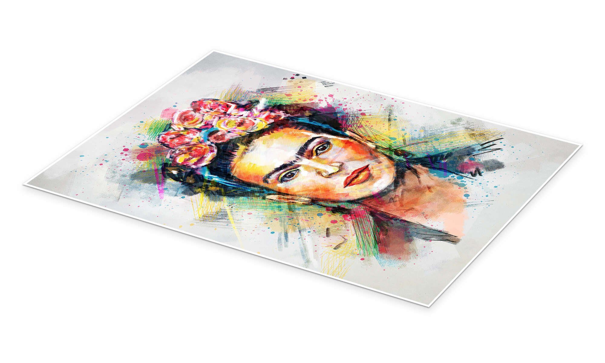 Posterlounge Wandbild Frida Kahlo Flower Pop, Tracie Andrews, erhältlich al günstig online kaufen