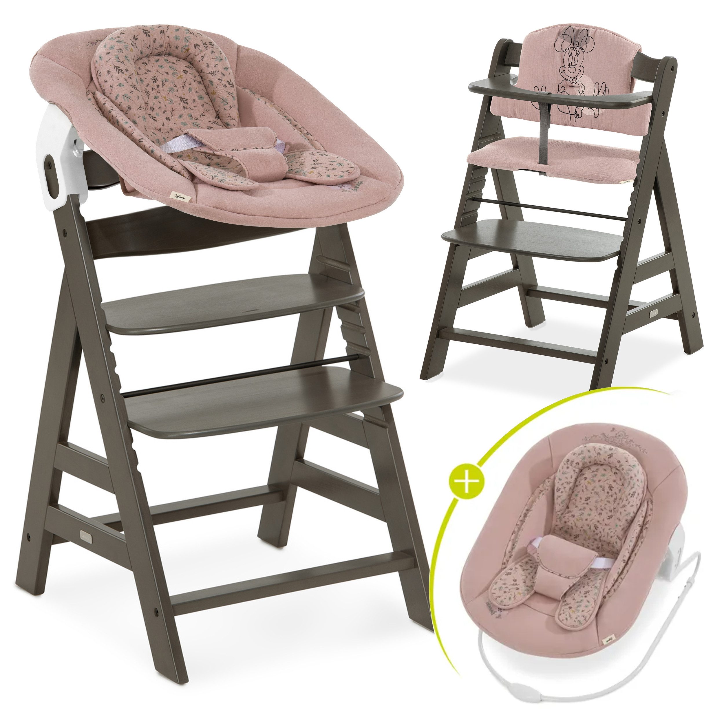 Hochstuhl Alpha Plus Select Charcoal Newborn Set Disney