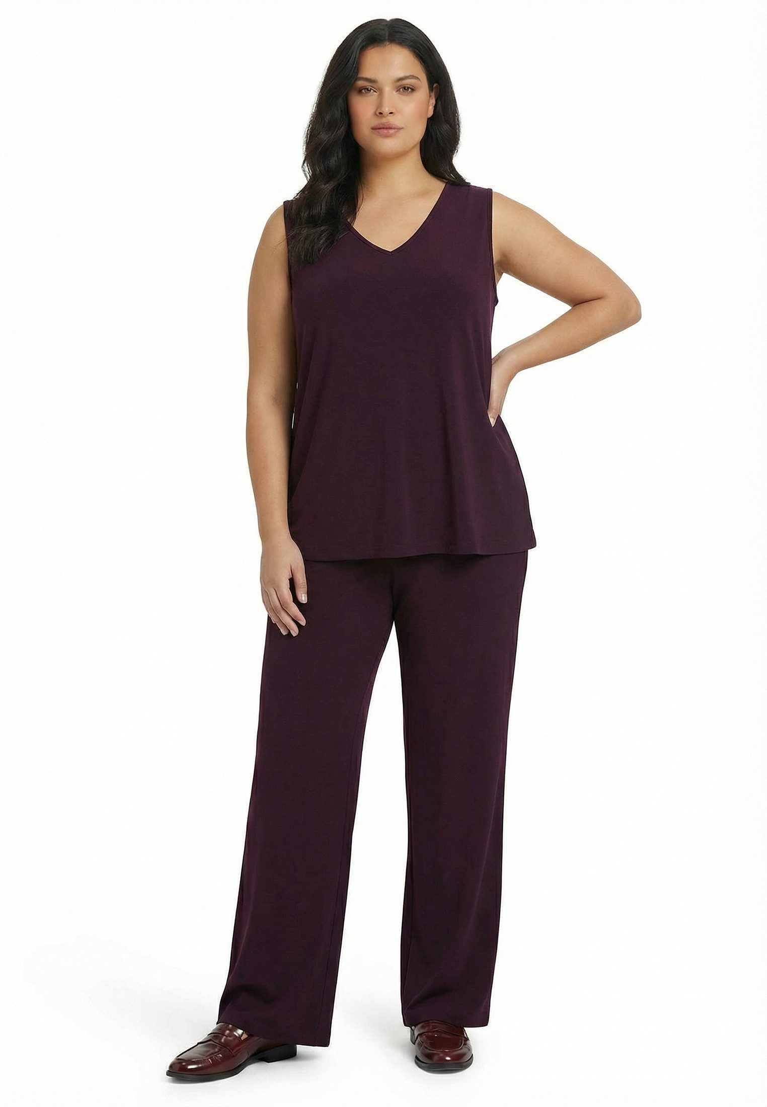 YOEK Shirttop Damen Top ausgestellte (Ärmel)